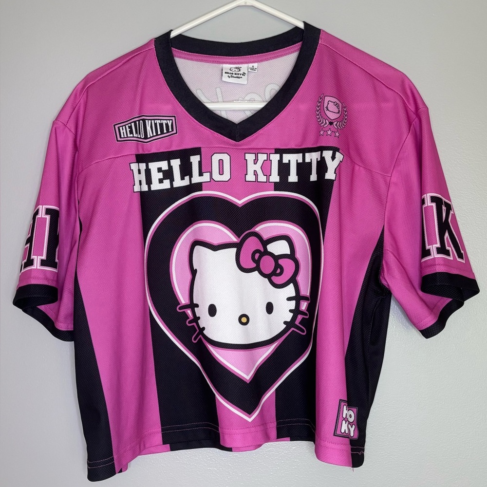 Hello Kitty Pink and Black Striped Jersey